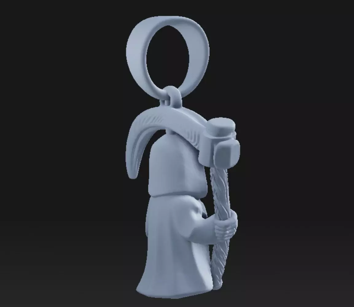 Grim Reaper pendant - resin miniature - presupported 3D print model_7