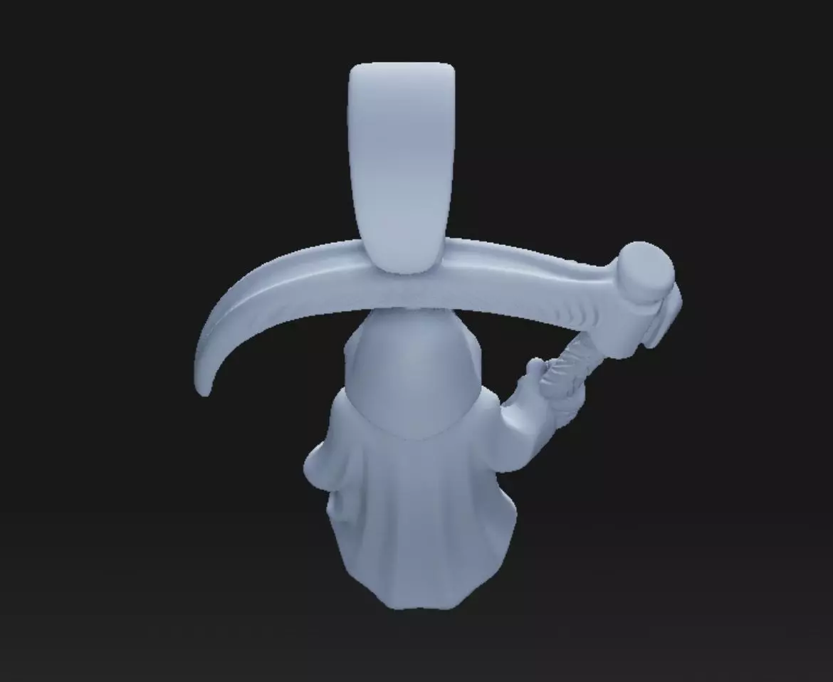 Grim Reaper pendant - resin miniature - presupported 3D print model_16