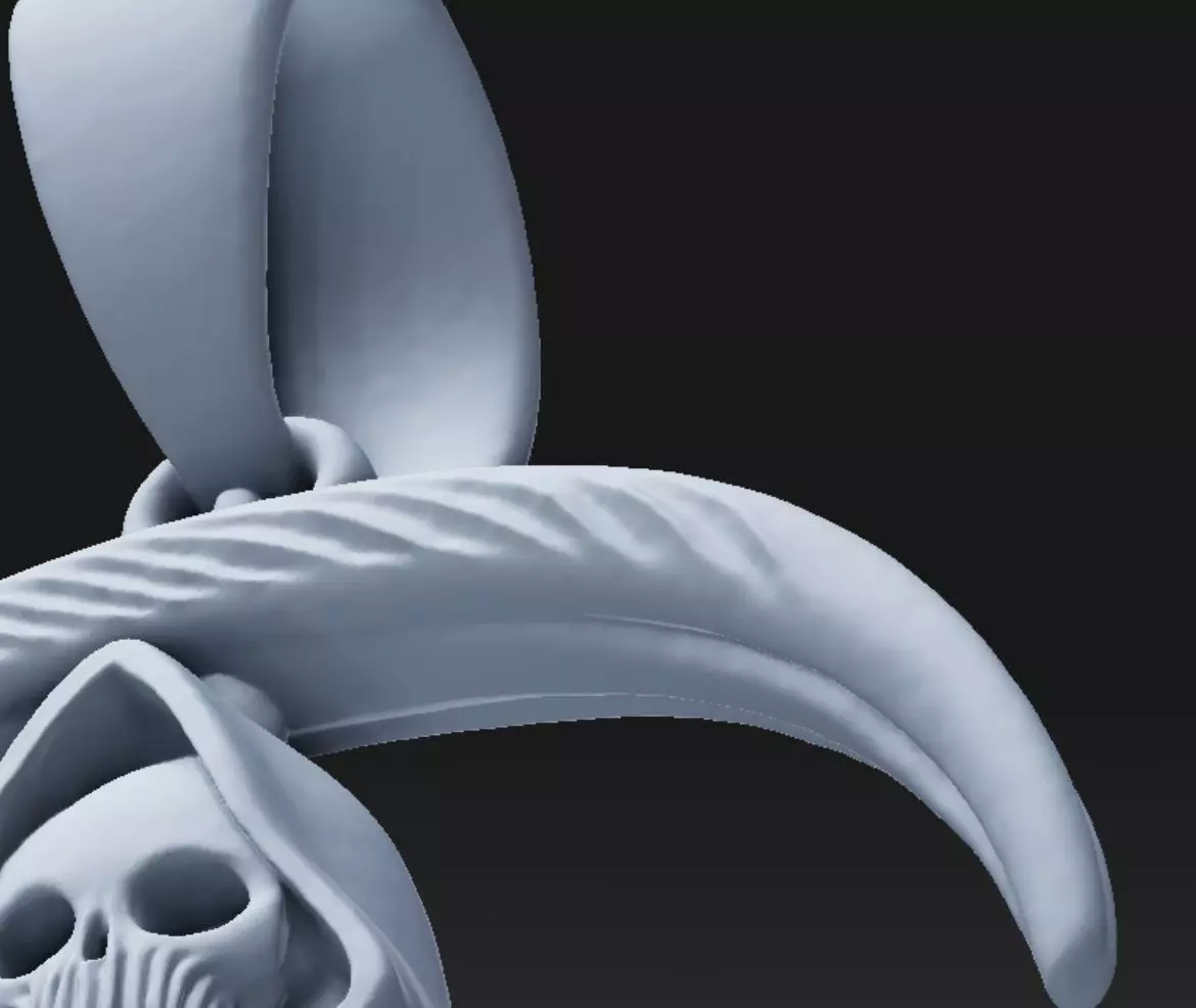 Grim Reaper pendant - resin miniature - presupported 3D print model_13