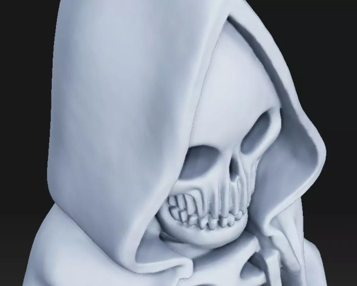 Grim Reaper pendant - resin miniature - presupported 3D print model_9