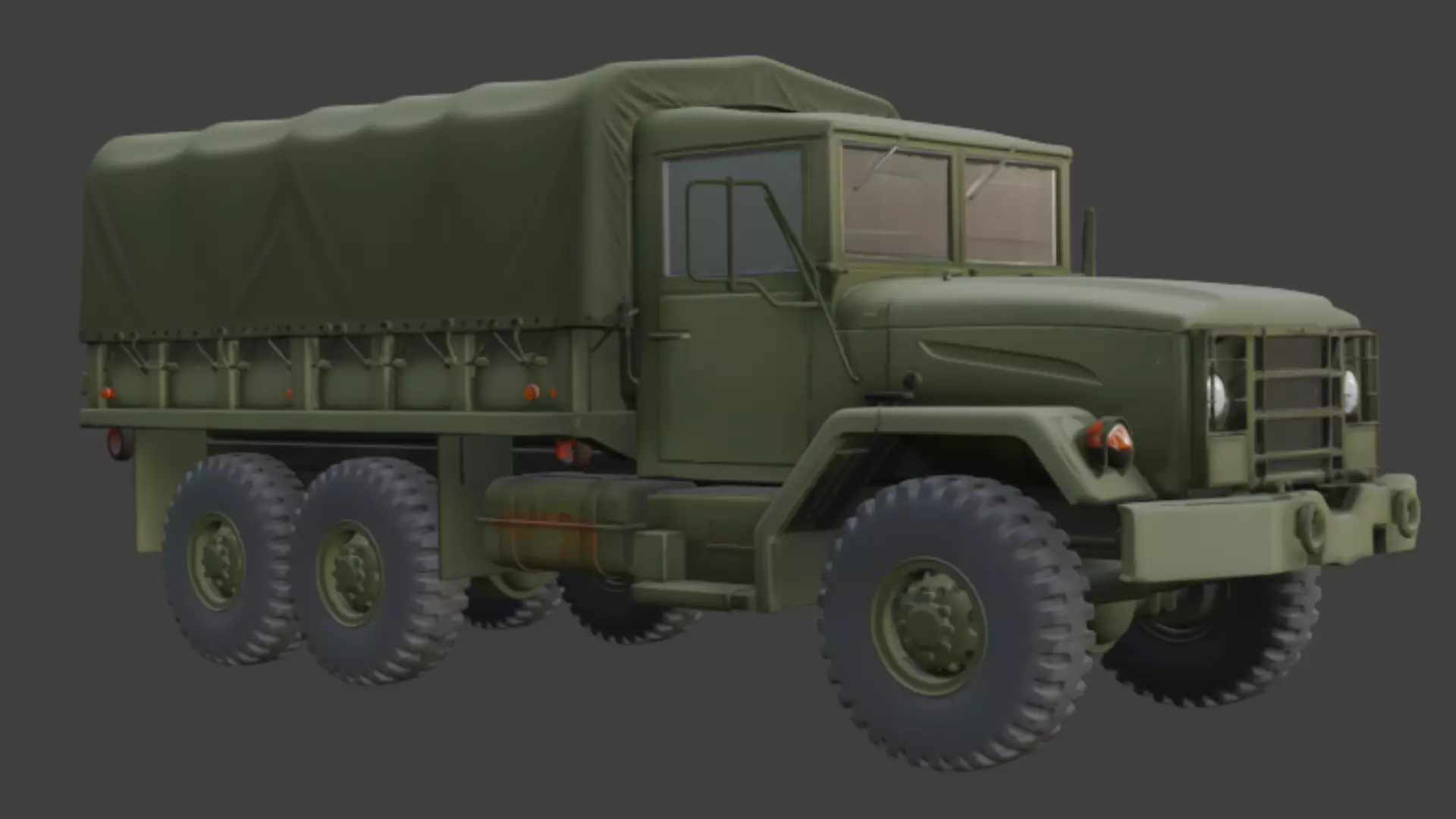 Military Cargo Truck 3D Model 3D model_5
