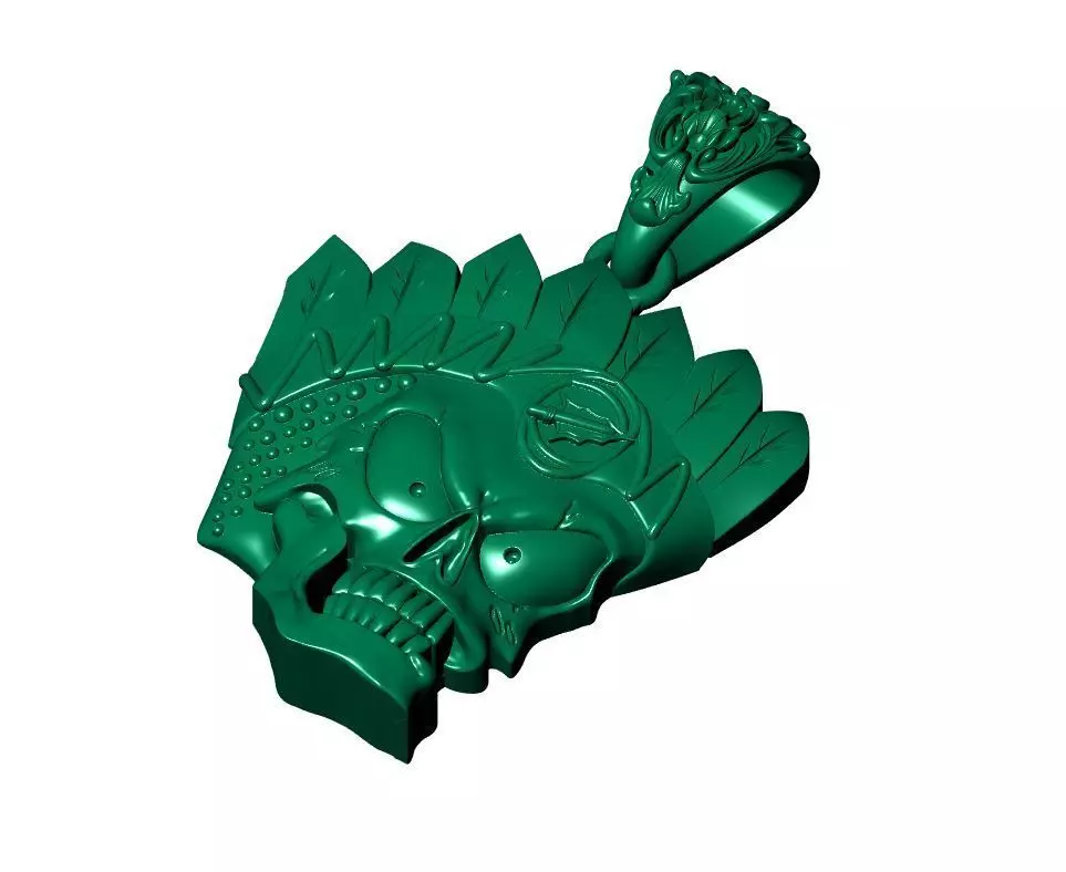 Ghost Head Pendant 3D print model_8