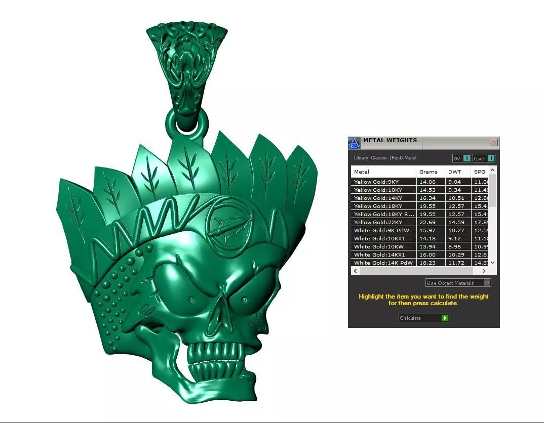 Ghost Head Pendant 3D print model_9