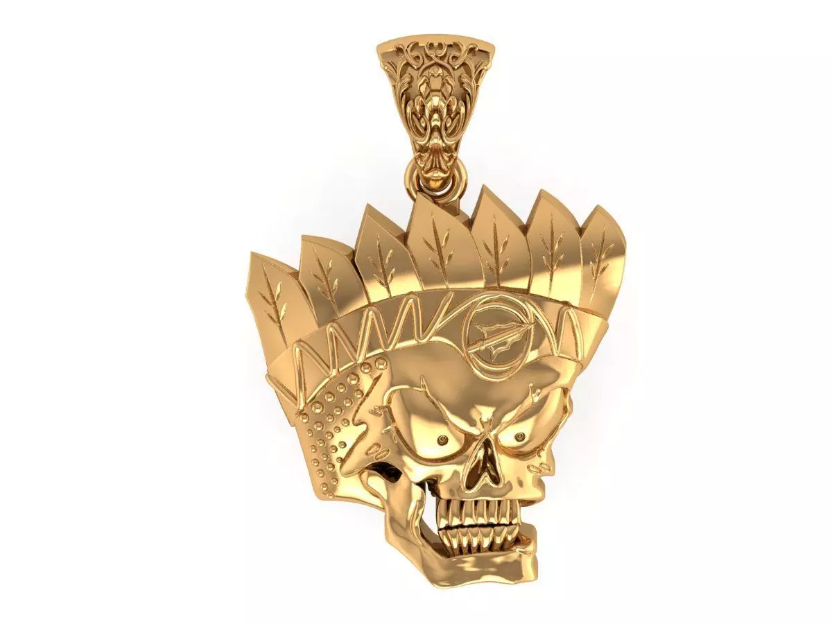 Ghost Head Pendant 3D print model_0