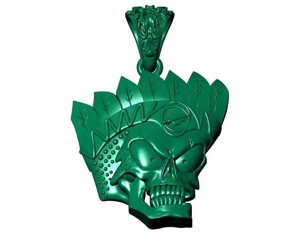 Ghost Head Pendant 3D print model_12