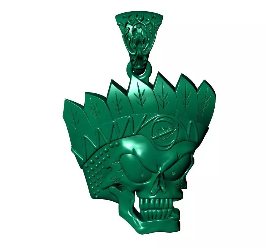 Ghost Head Pendant 3D print model_11