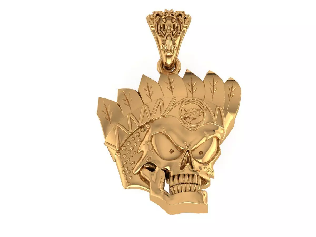 Ghost Head Pendant 3D print model_4