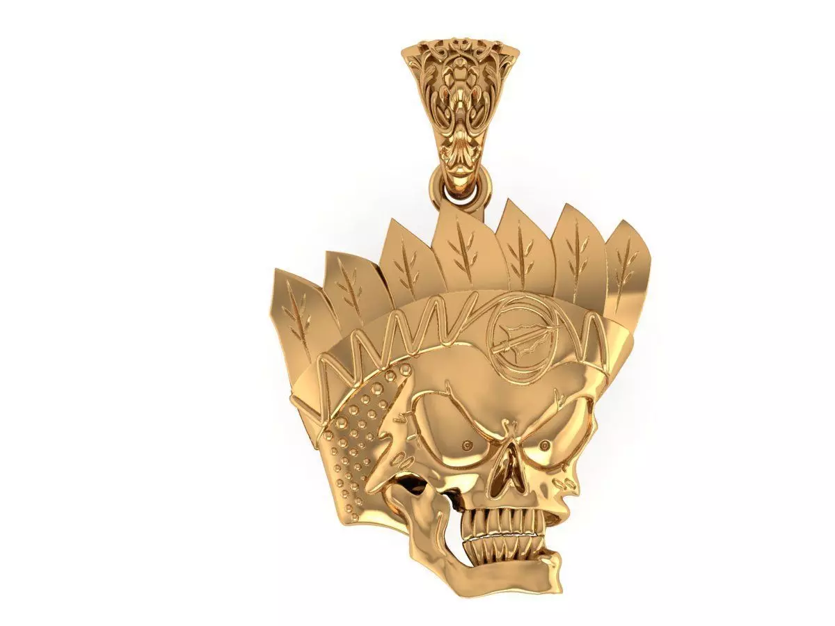Ghost Head Pendant 3D print model_2