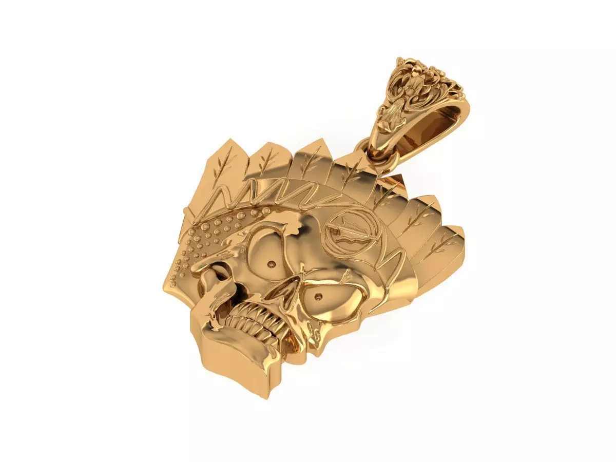 Ghost Head Pendant 3D print model_1