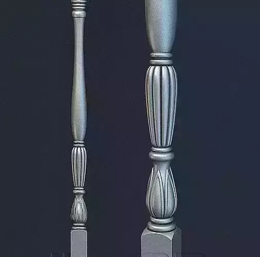 Spiral stair railing column  CNC machine output