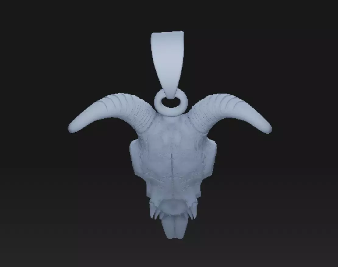 Baphomate Goat skull - resin pendant - stl 3D print model_3