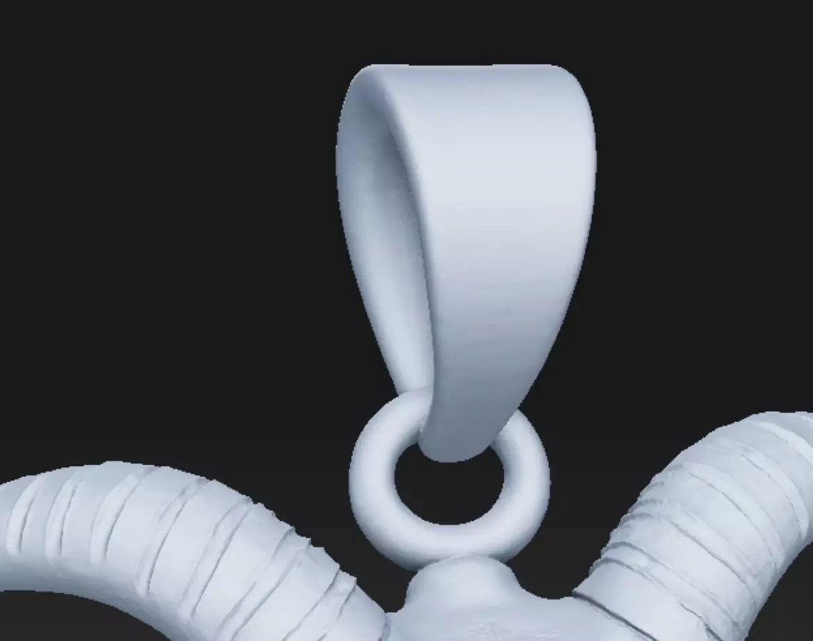 Baphomate Goat skull - resin pendant - stl 3D print model_12