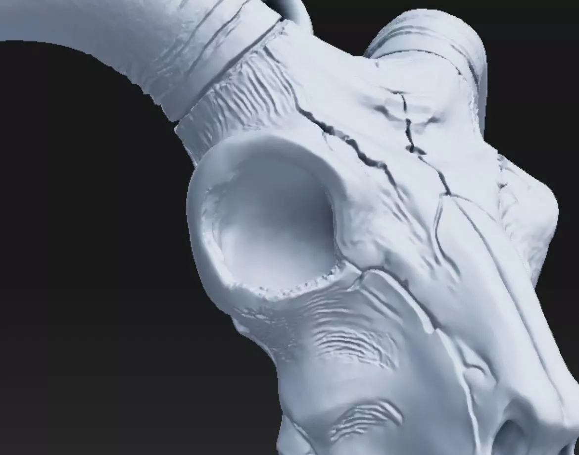 Baphomate Goat skull - resin pendant - stl 3D print model_8