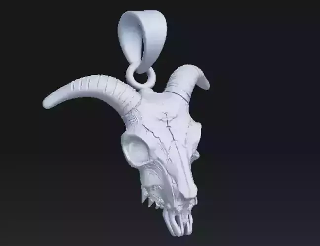 Baphomate Goat skull - resin pendant - stl 3D print model