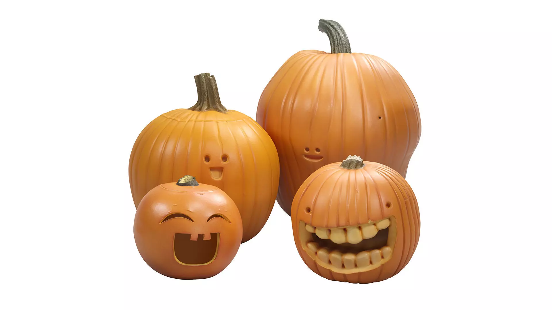 Halloween Decorative Pumpkins 01 3D model_1