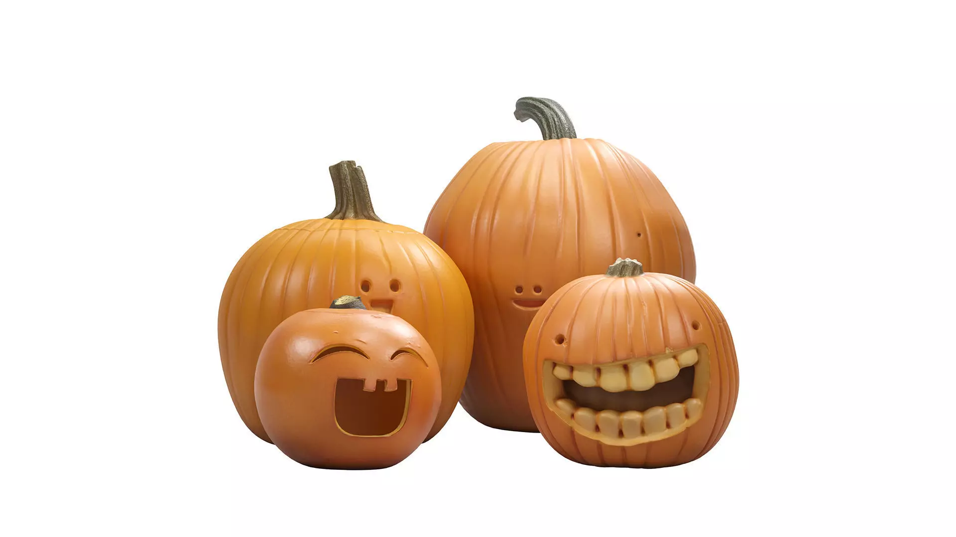 Halloween Decorative Pumpkins 01 3D model_3
