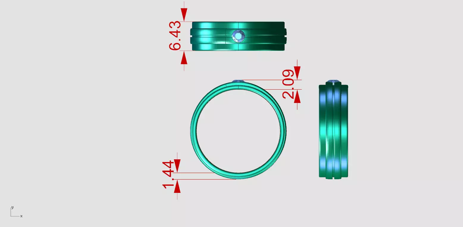 ZA004 MENRING 3D print model_6