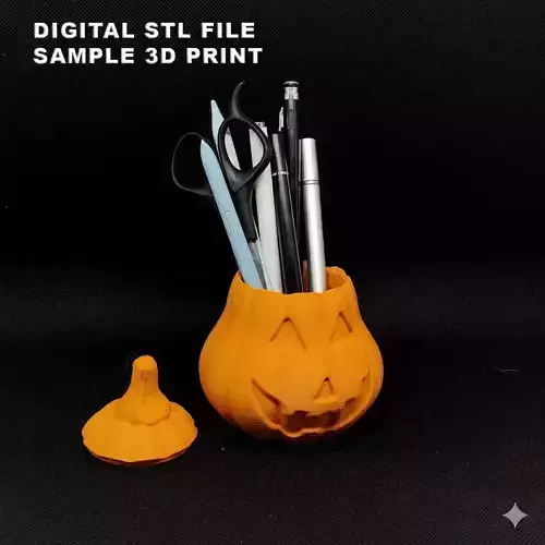 Jack O Lantern Pumpkin Planter STL Halloween Decor Digital File 3D print model Jack O Lantern Pumpkin Planter STL Halloween Decor Digital File 3D print model