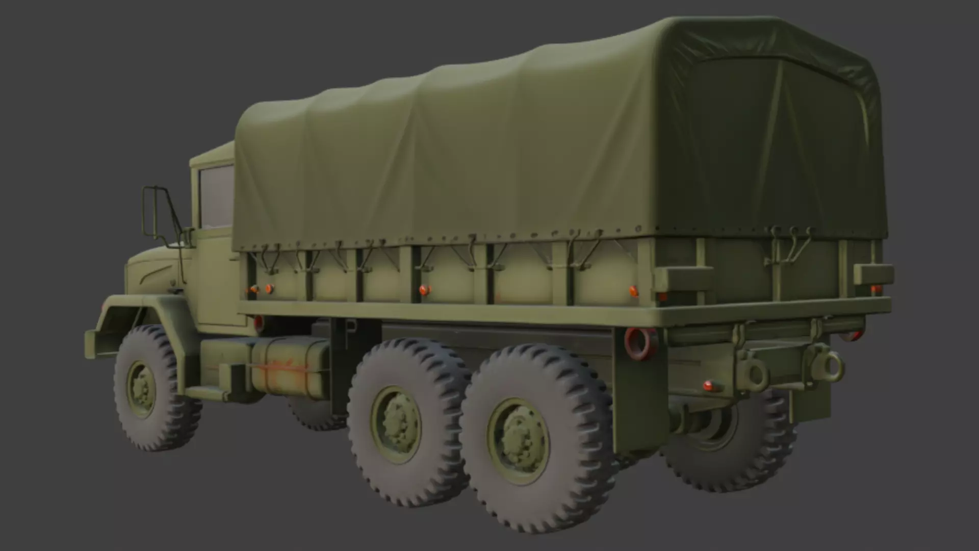 Military Cargo Truck 3D Model 3D model_2