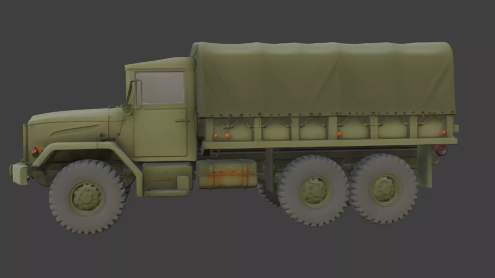 Military Cargo Truck 3D Model 3D model_1