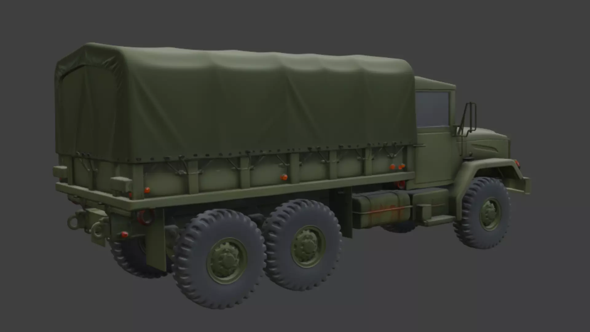 Military Cargo Truck 3D Model 3D model_4