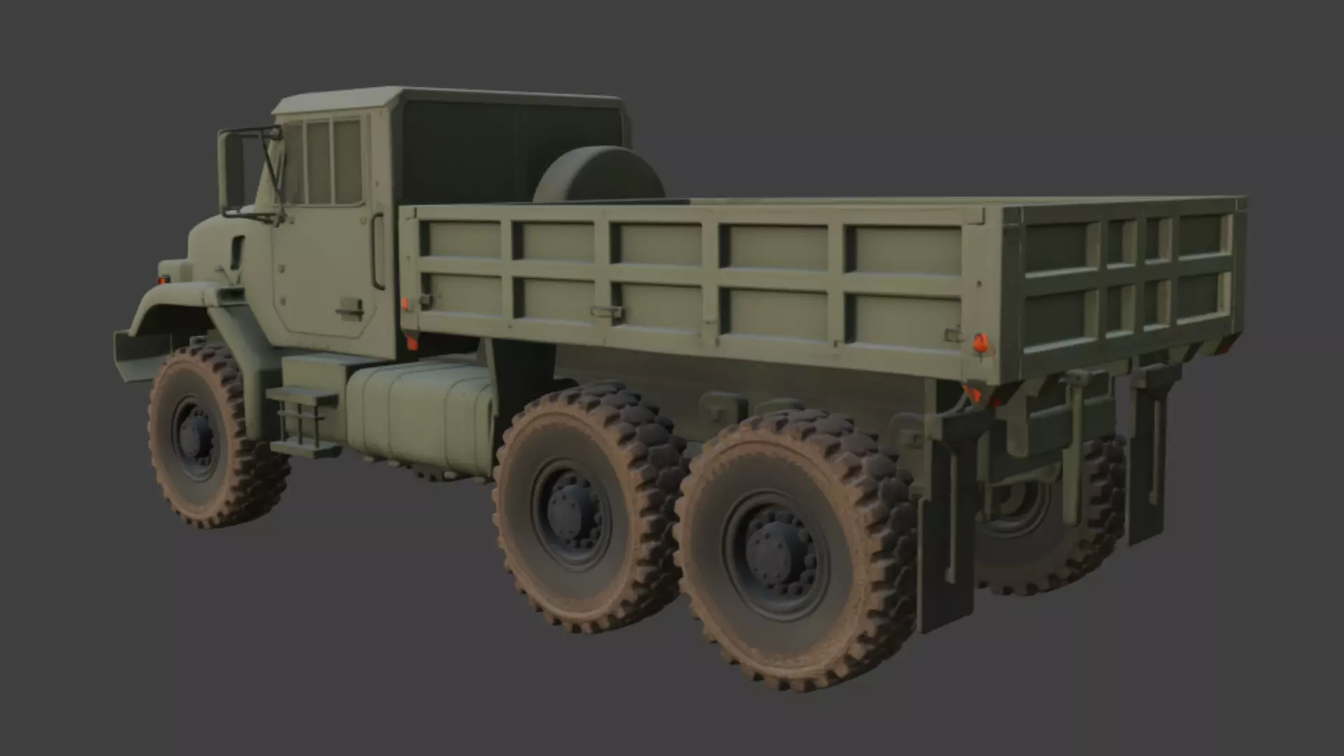 Military Cargo Truck 3D Model 3D model_3