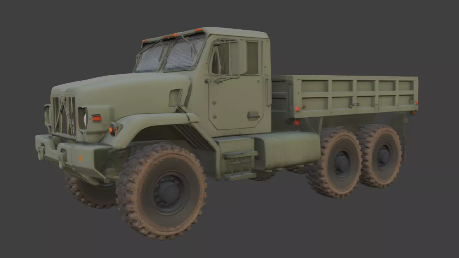 Military Cargo Truck 3D Model 3D model_1