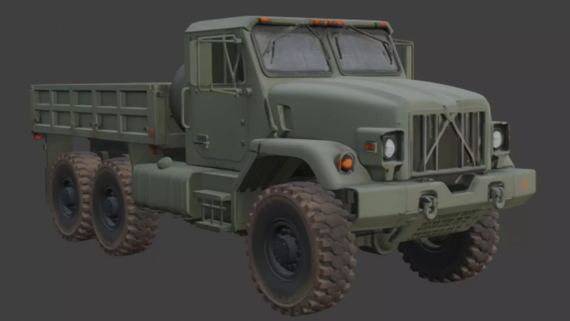 Military Cargo Truck 3D Model 3D model_6