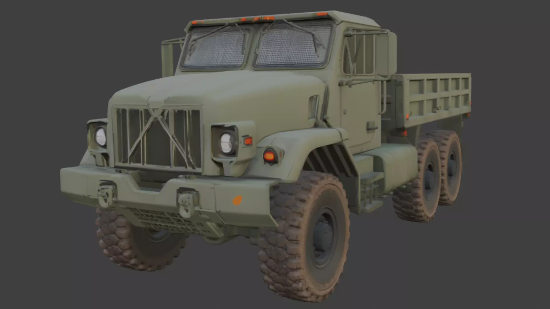Military Cargo Truck 3D Model 3D model_0
