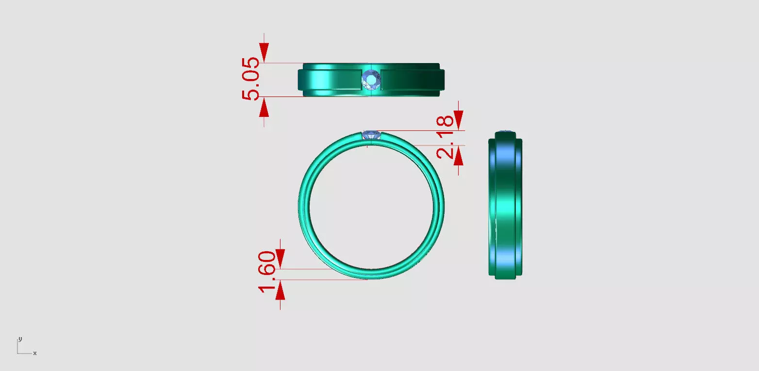 ZA006 MENRING 3D print model_8