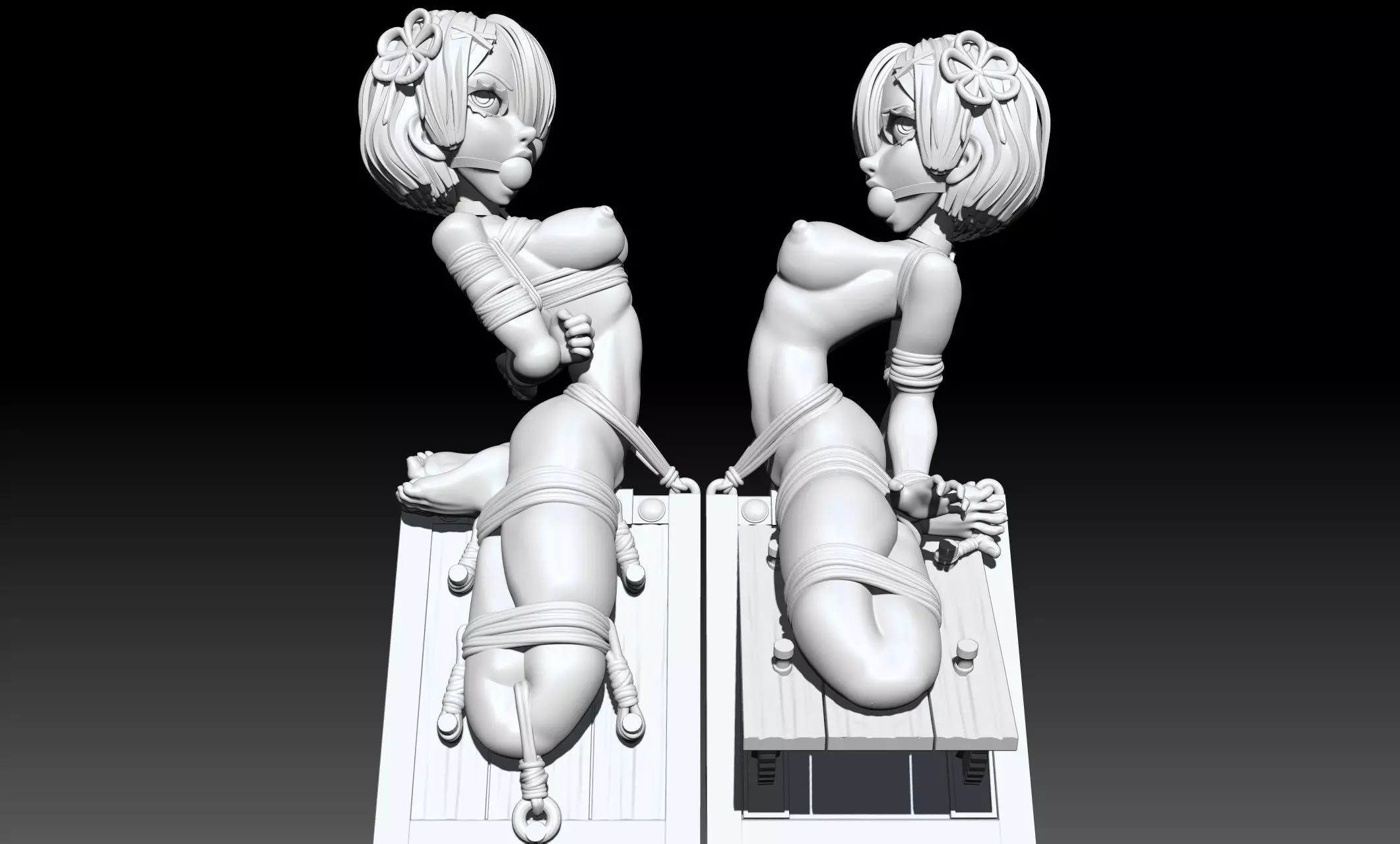 Rem Ram Re Zero NSFW Bondage Pack 3d print 3D print model_2