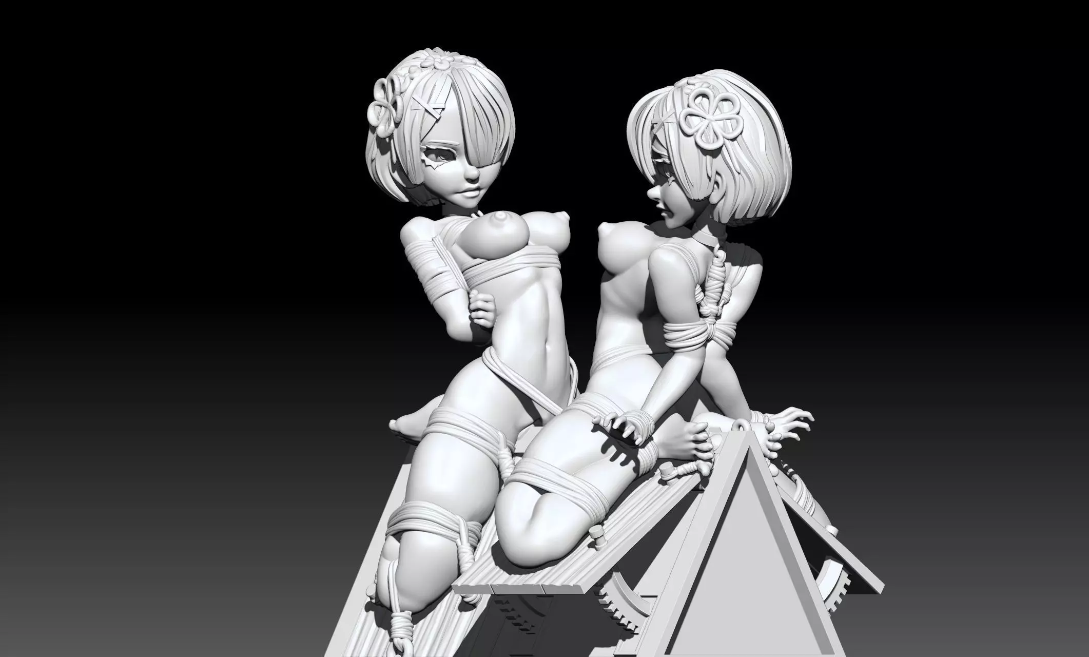 Rem Ram Re Zero NSFW Bondage Pack 3d print 3D print model_0