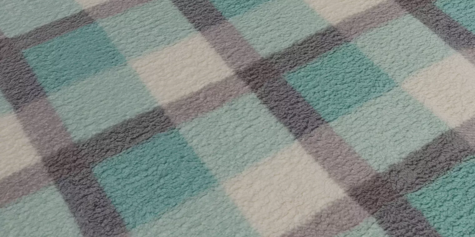 Fleece Plaid Blanket Fabric Texture PBR Texture_3