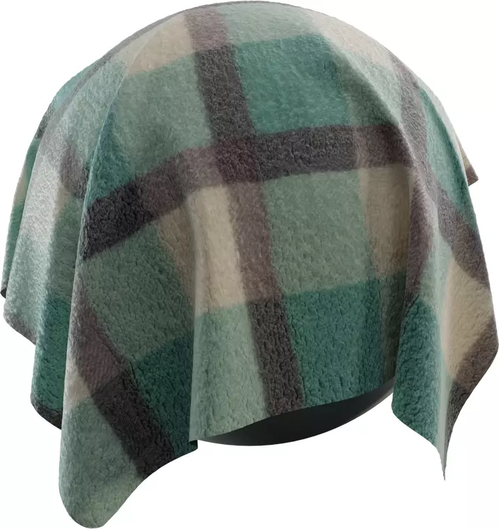 Fleece Plaid Blanket Fabric Texture PBR Texture_0