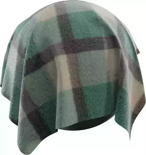 Fleece Plaid Blanket Fabric Texture PBR