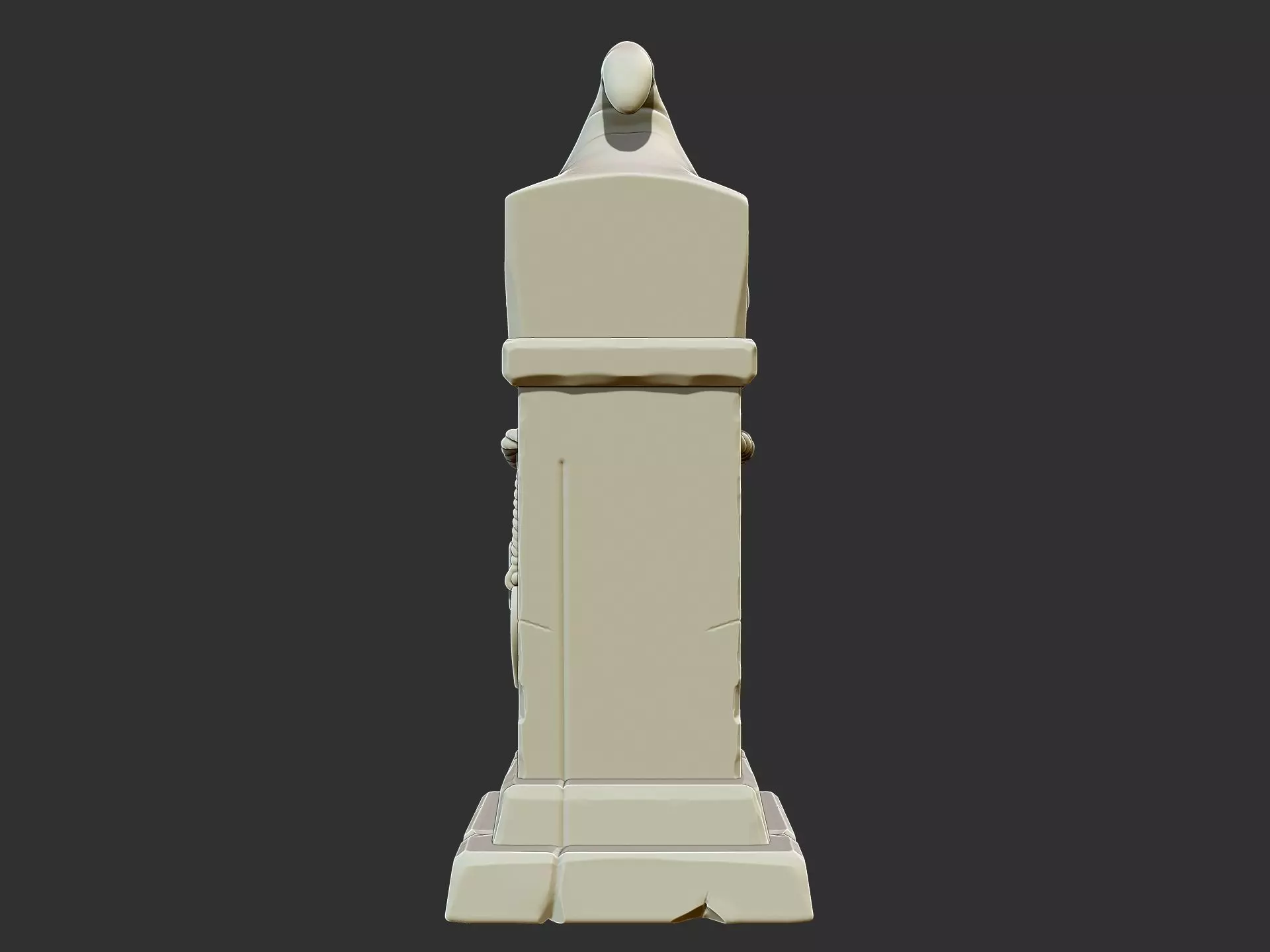 Stylized Witch Totem 3D Printable Fantasy Stone Statue 3D print model_9