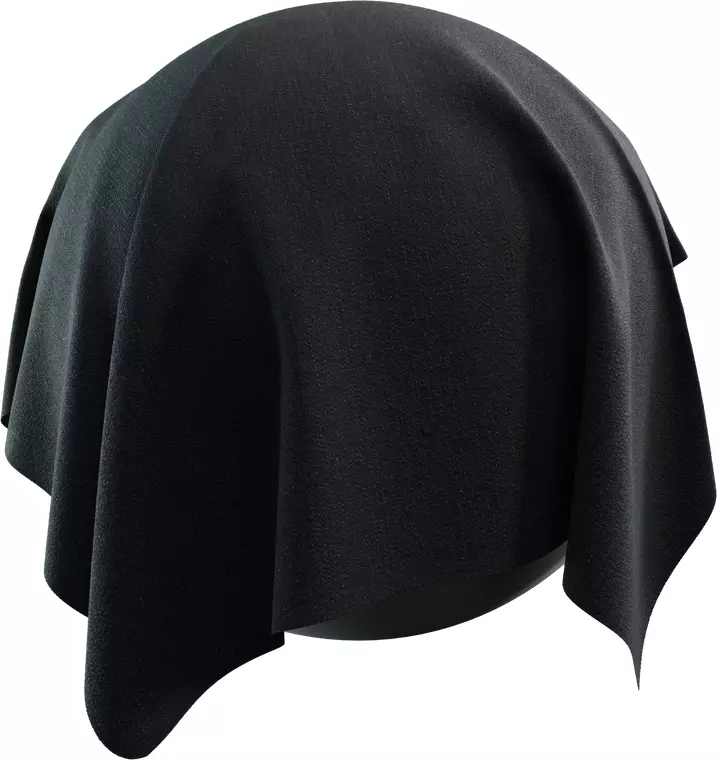 Black Crepe Fabric Texture PBR Texture_0