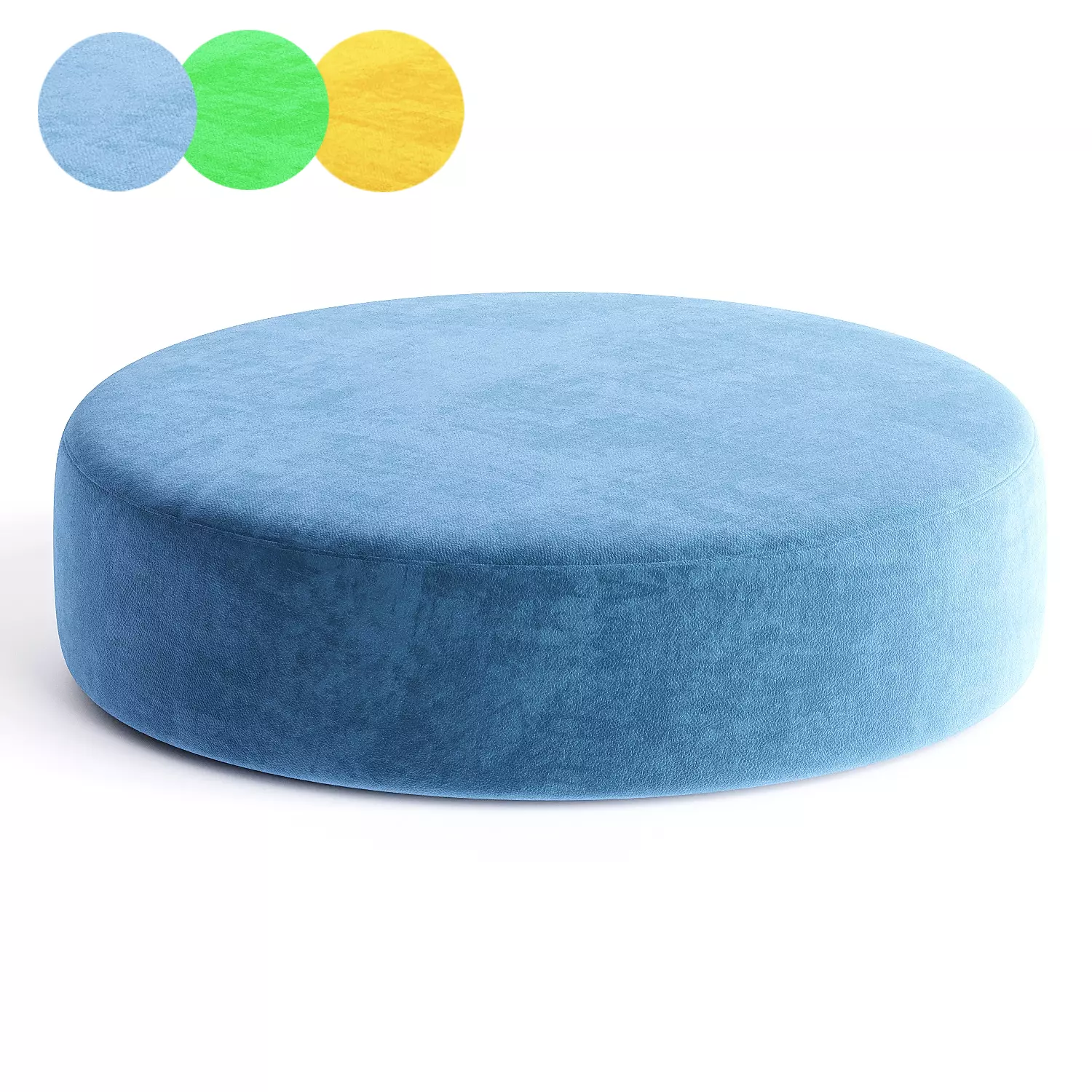 pouf blue 3 3D model_0