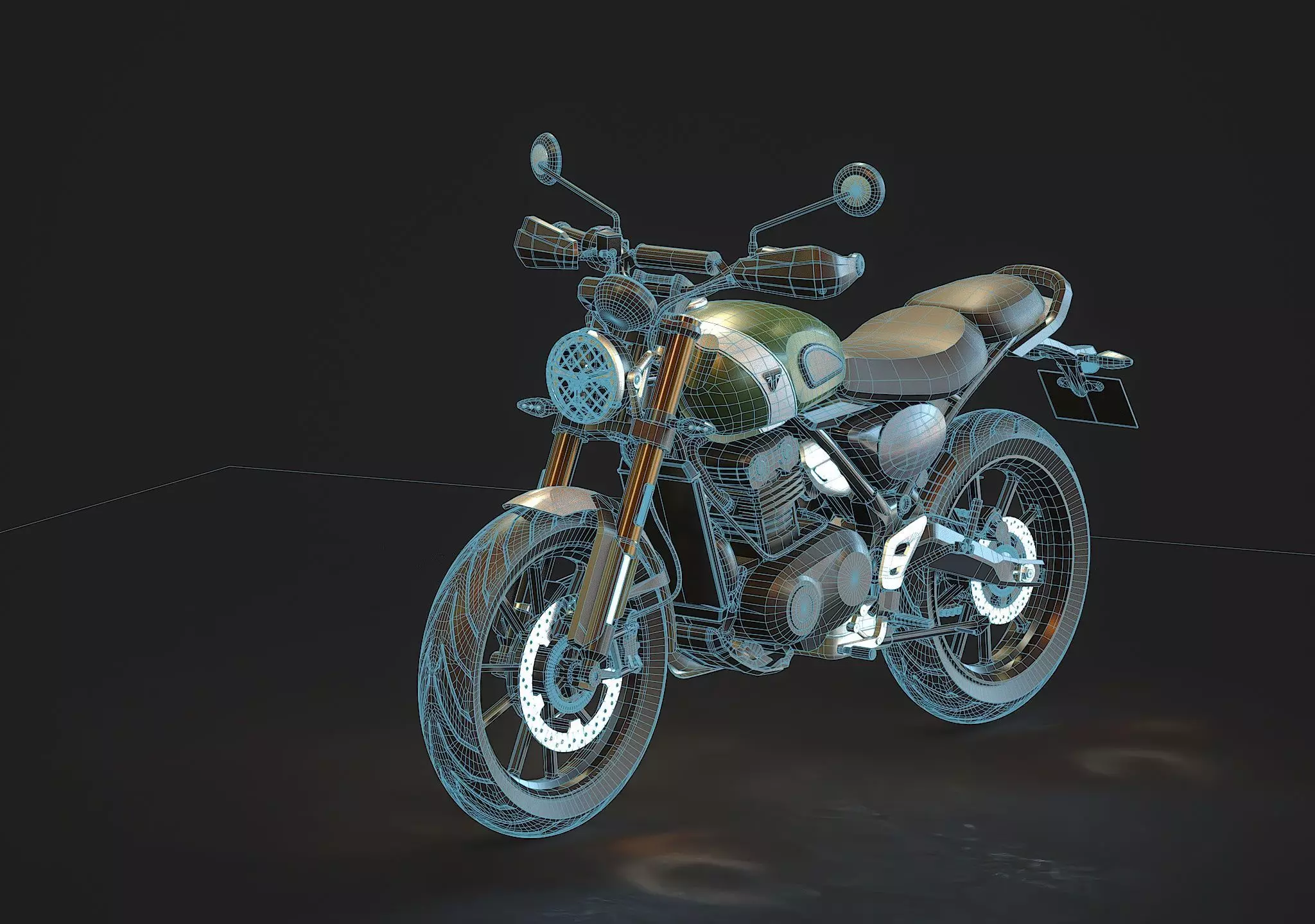 Base model Triumph Scrambler 400 X 2024 3D model_13