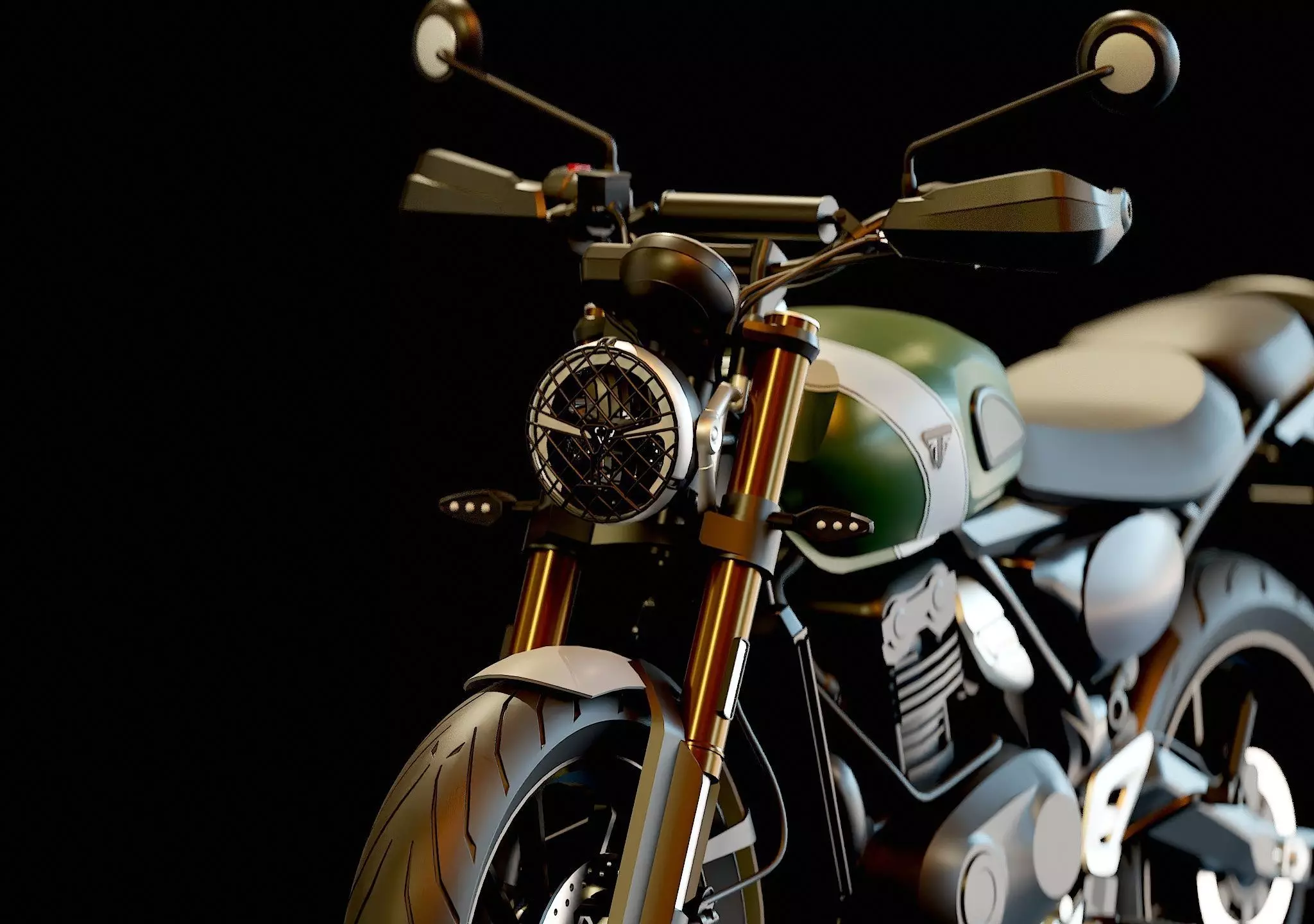 Base model Triumph Scrambler 400 X 2024 3D model_10