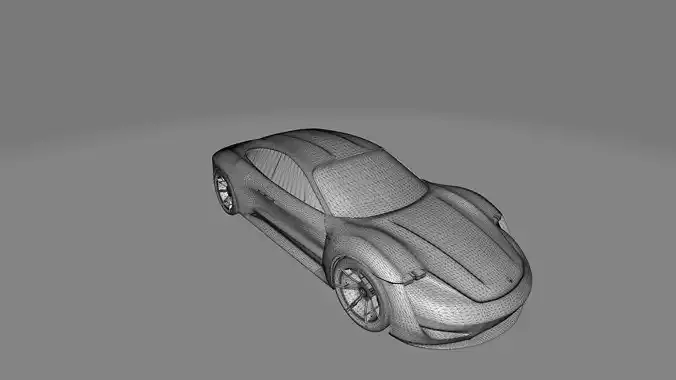 Modern Sports Supercar  High Poly Model 3D Print