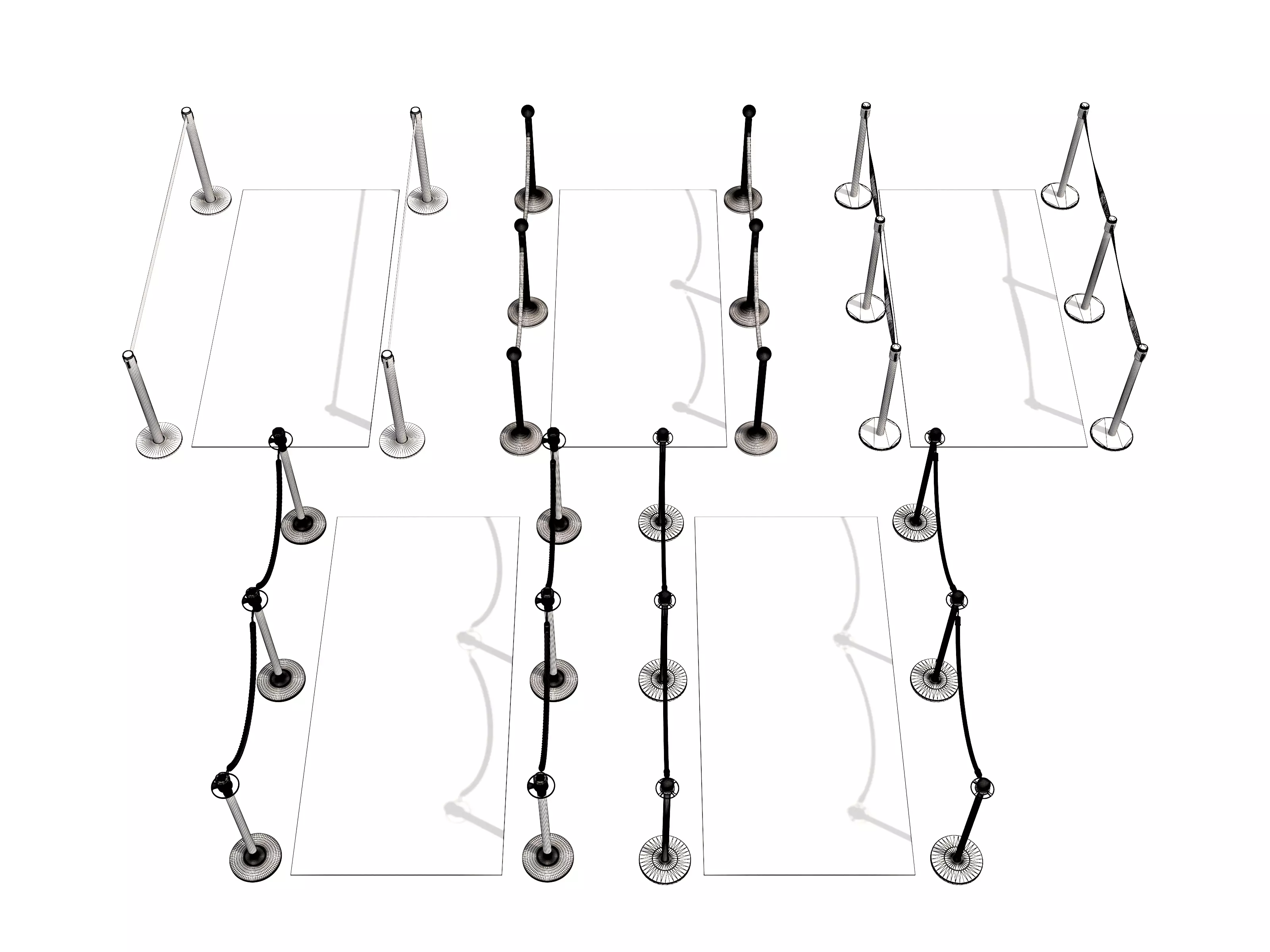 Modular Red Carpet Kit Low-poly 3D model_16