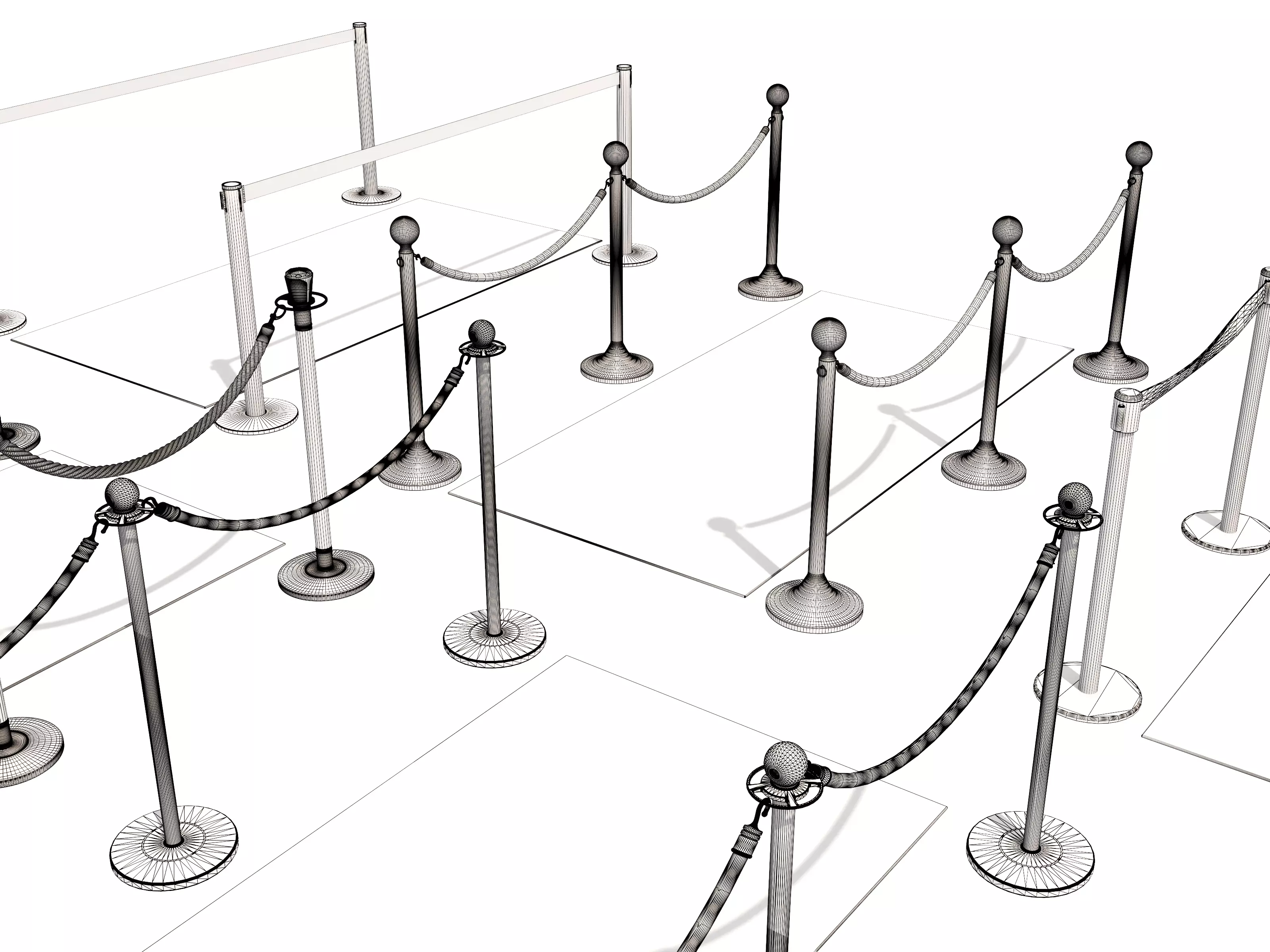 Modular Red Carpet Kit Low-poly 3D model_22