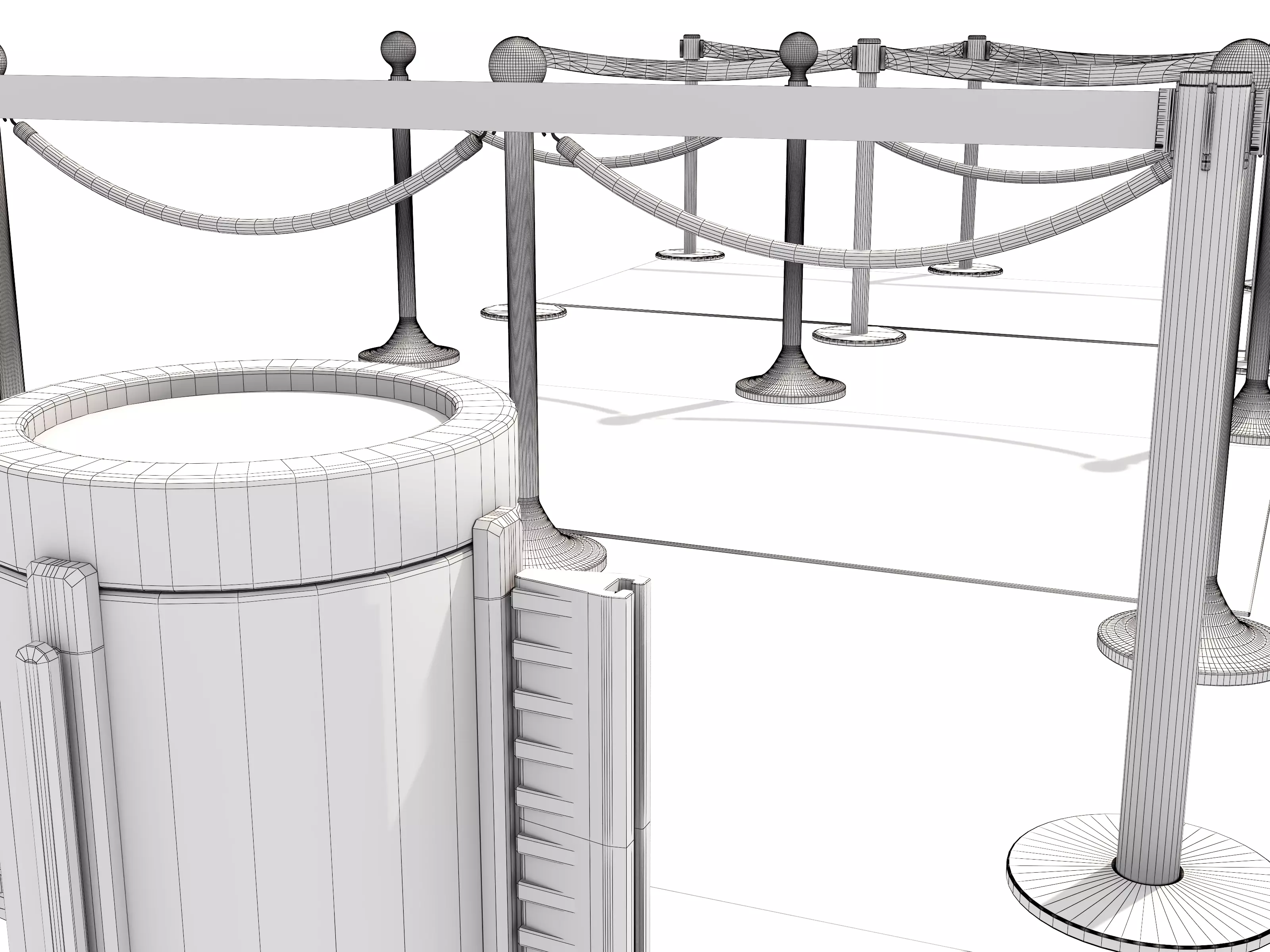 Modular Red Carpet Kit Low-poly 3D model_25