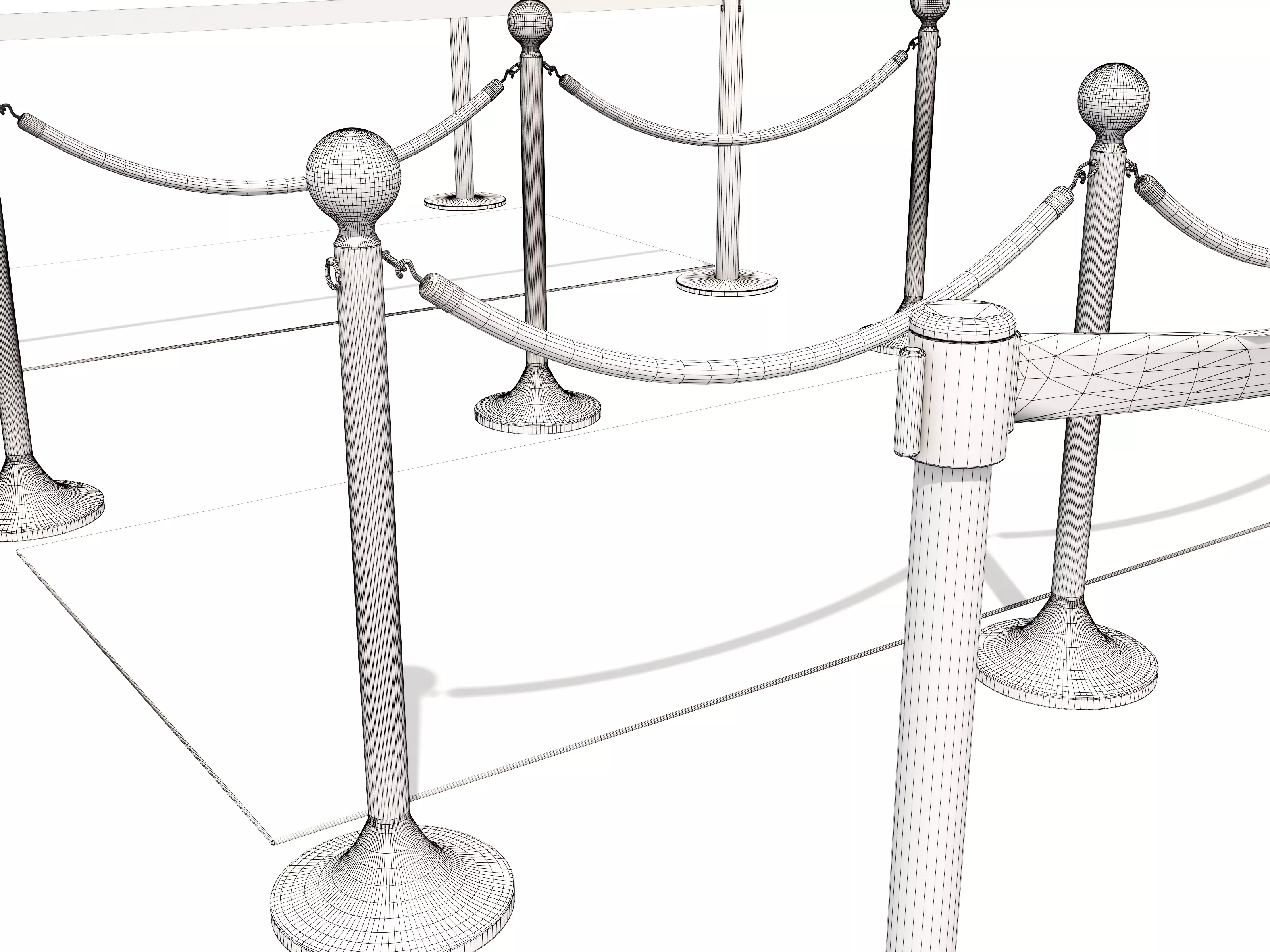 Modular Red Carpet Kit Low-poly 3D model_21