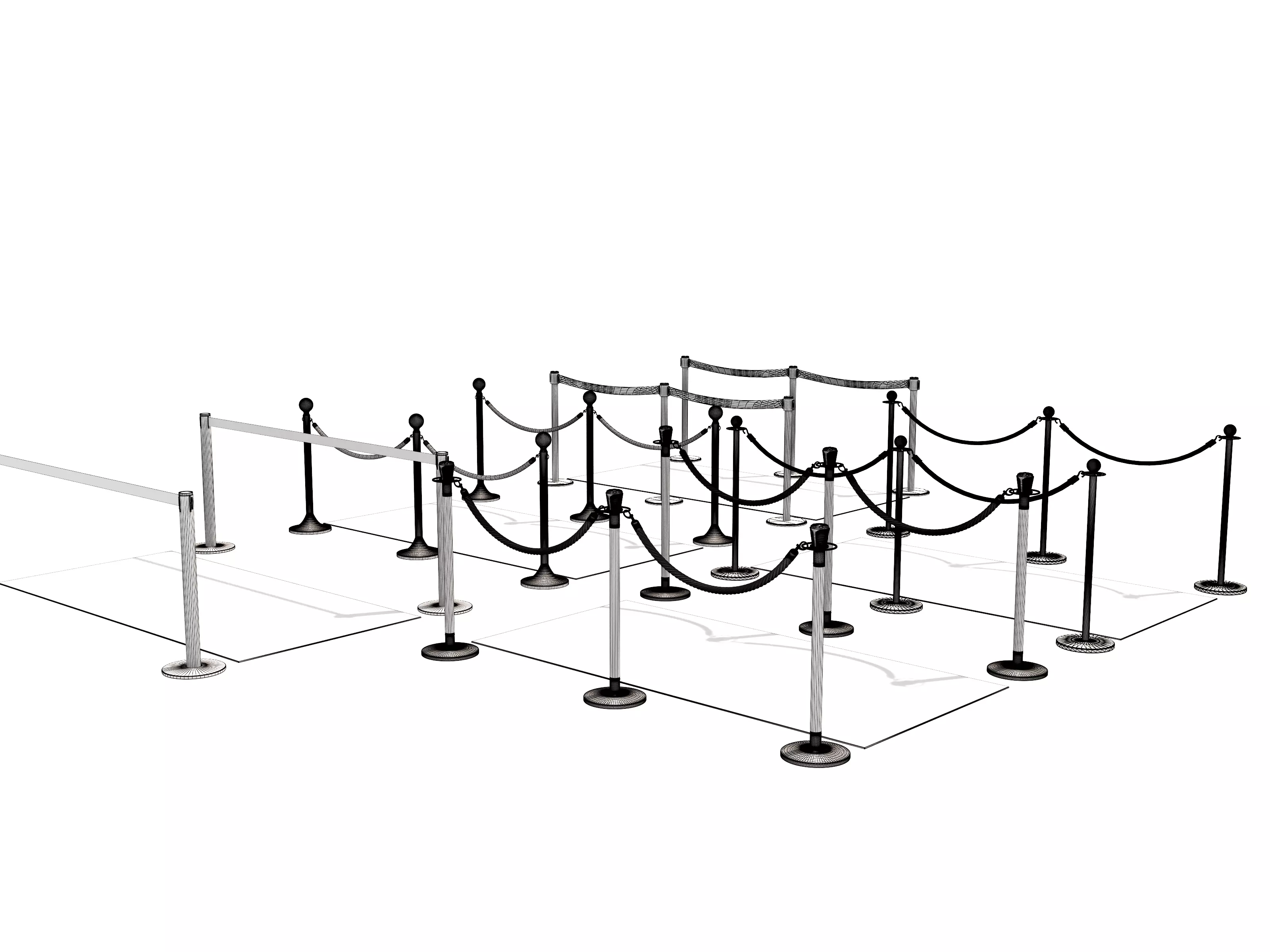 Modular Red Carpet Kit Low-poly 3D model_18