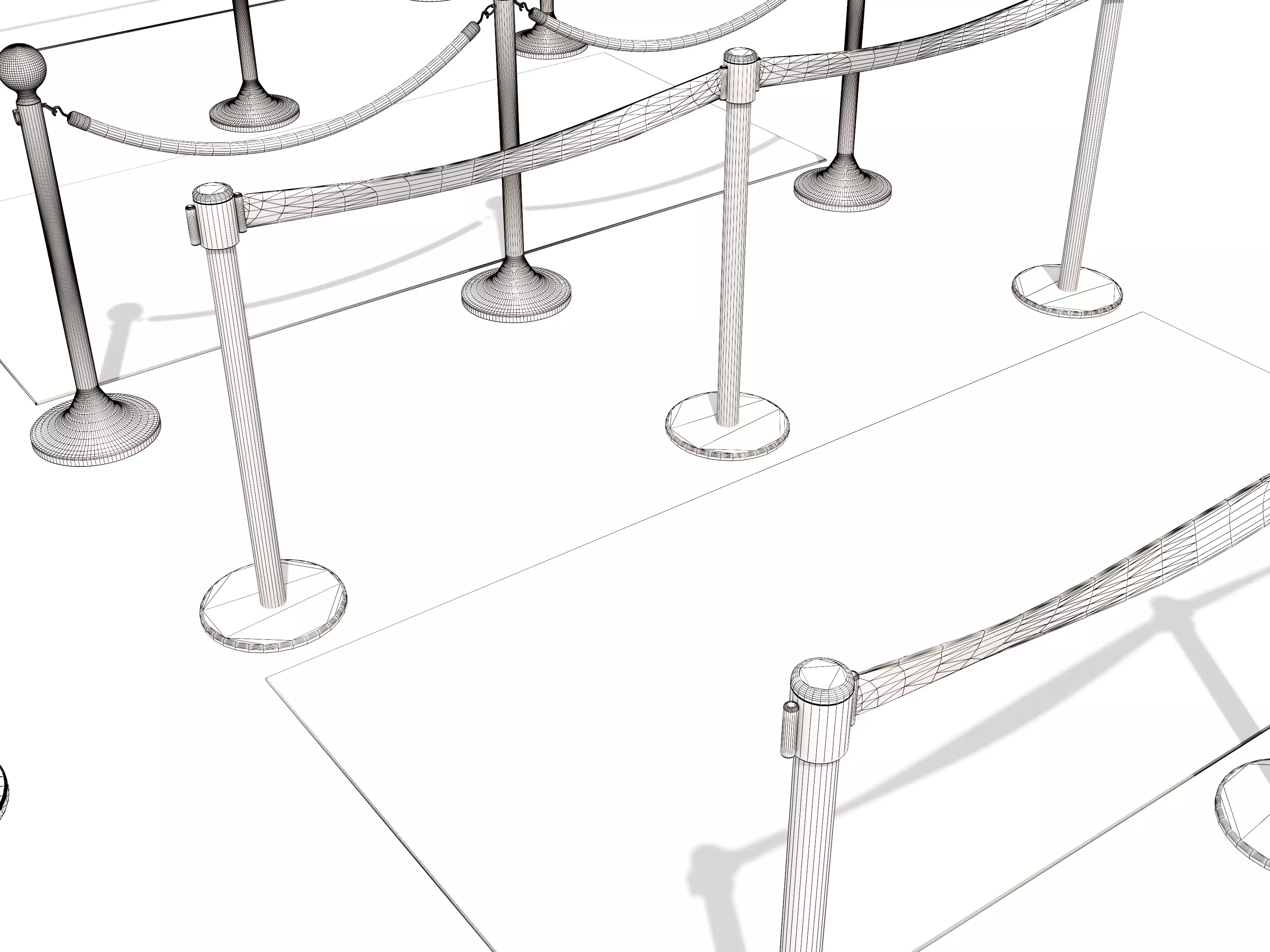 Modular Red Carpet Kit Low-poly 3D model_19