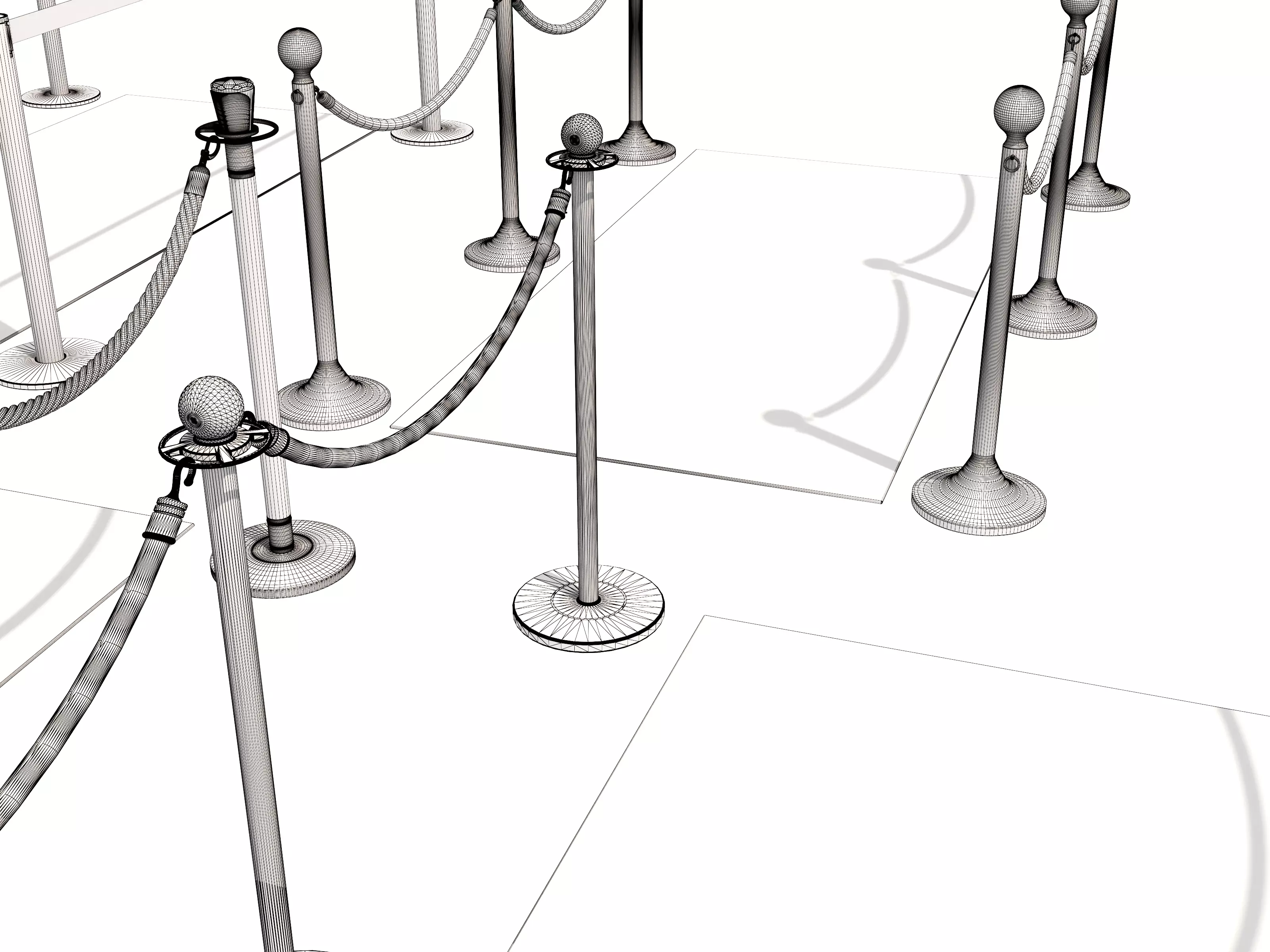 Modular Red Carpet Kit Low-poly 3D model_23