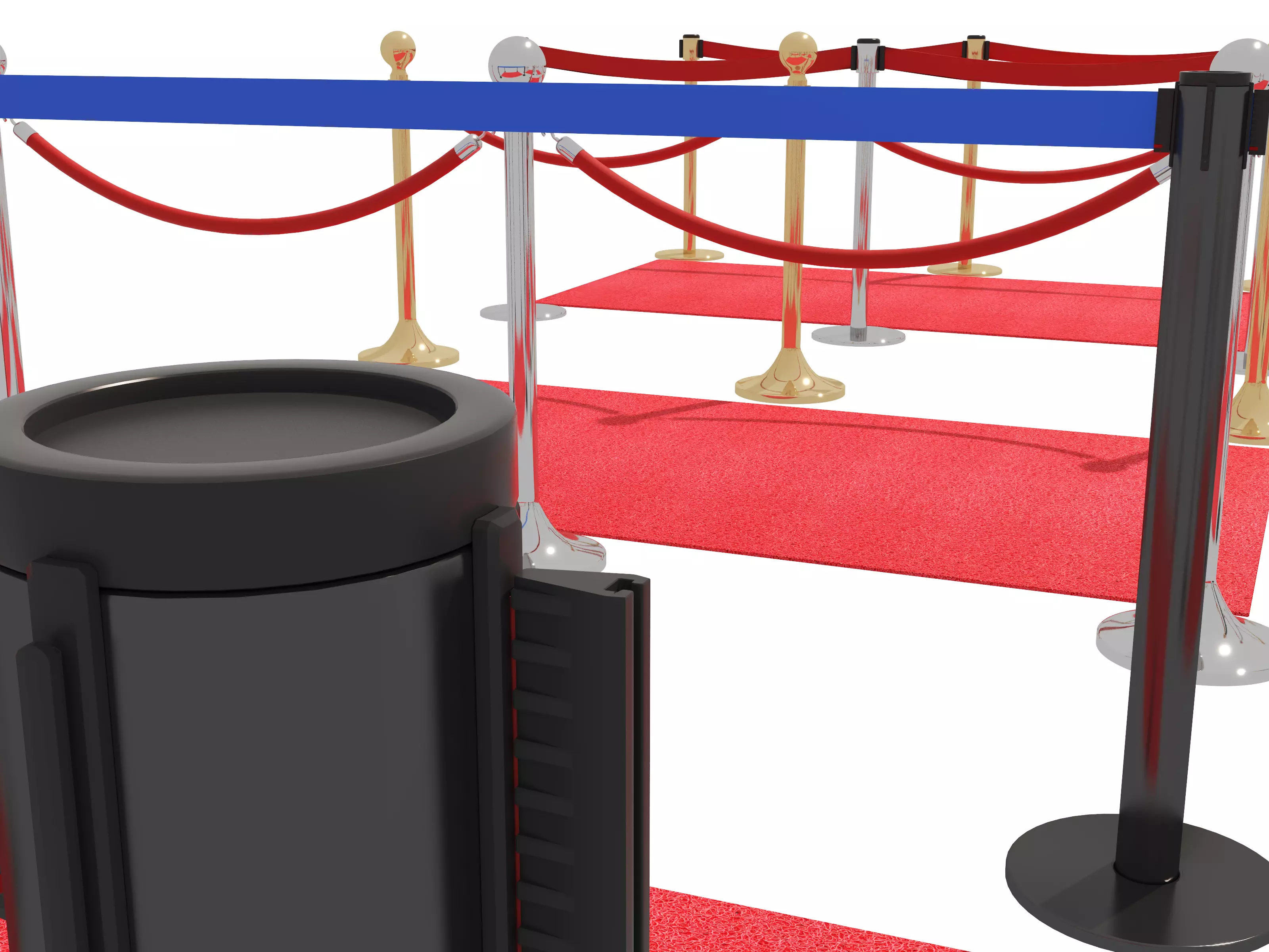 Modular Red Carpet Kit Low-poly 3D model_10
