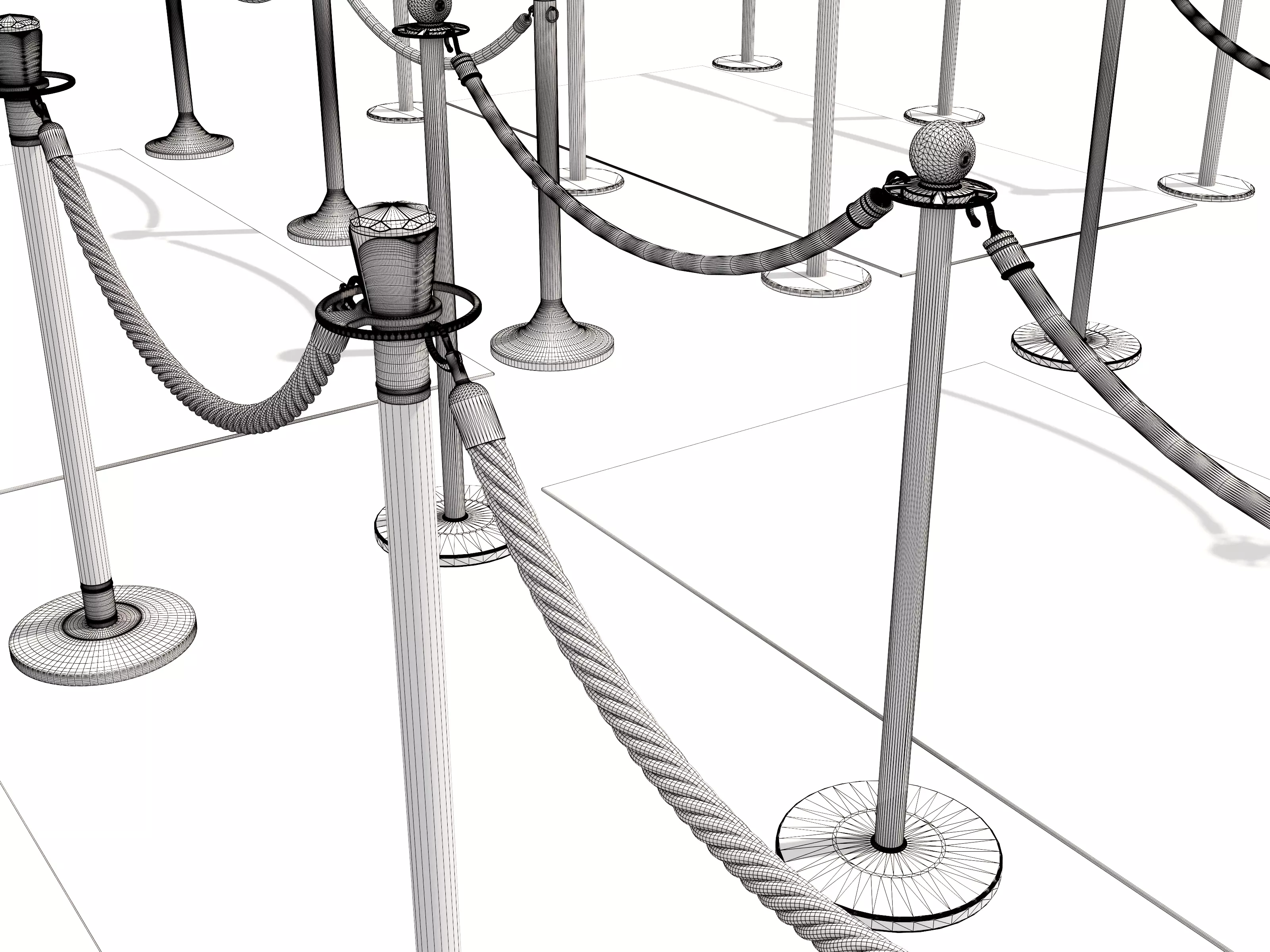 Modular Red Carpet Kit Low-poly 3D model_29